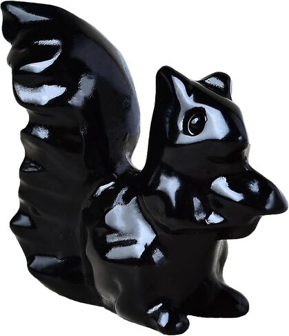 Obsidian Squirrel Crystal Healing Stone Spiritual Meditation Pocket Figurine Statue Natural Gemston Hand Carved Polished Home Room Office Desk Decoration Gift Collect in Saudi Arabia