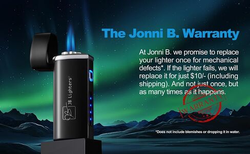 JB Lighter One Touch Blue Satin 3-Flame Butane Torch Lighter - Electric Firing, Backlit Butane Window, Refillable, Adjustable, U.S. Seller with Great Service in Saudi Arabia