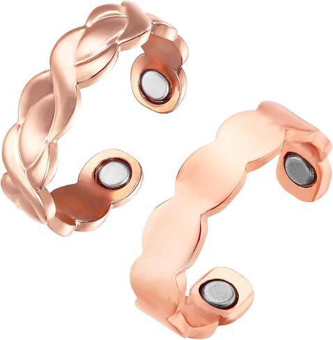 BioMag Copper Ring for Men Women, 99.99% Pure Copper Magnetic Rings, Adjustable Jewelry Gifts for Men Women in Saudi Arabia