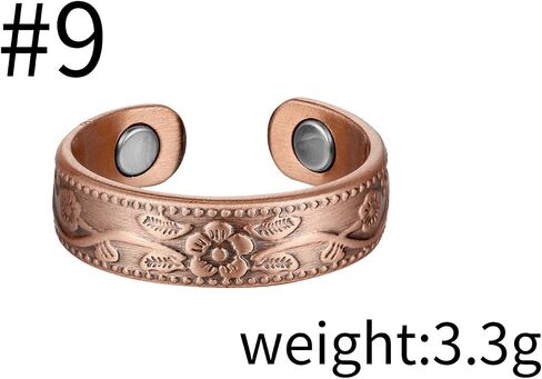 BioMag Copper Ring for Men Women, 99.99% Pure Copper Magnetic Rings, Adjustable Jewelry Gifts for Men Women in Saudi Arabia
