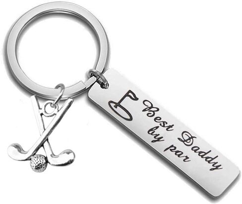 HOLLP Daddy Keyring Golf Gift for Fathers Day Dad Jewelry Golf Charm Father Keyring Best Daddy by Par Keychain in Kuwait