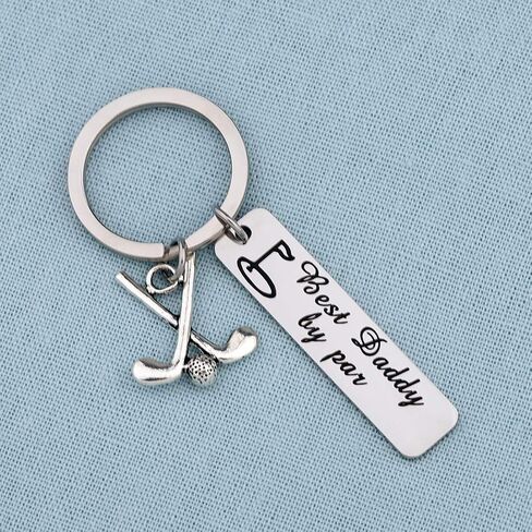 HOLLP Daddy Keyring Golf Gift for Fathers Day Dad Jewelry Golf Charm Father Keyring Best Daddy by Par Keychain in Kuwait