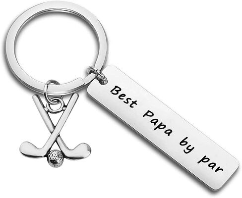 HOLLP Daddy Keyring Golf Gift for Fathers Day Dad Jewelry Golf Charm Father Keyring Best Daddy by Par Keychain in Kuwait