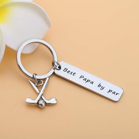 HOLLP Daddy Keyring Golf Gift for Fathers Day Dad Jewelry Golf Charm Father Keyring Best Daddy by Par Keychain in Kuwait