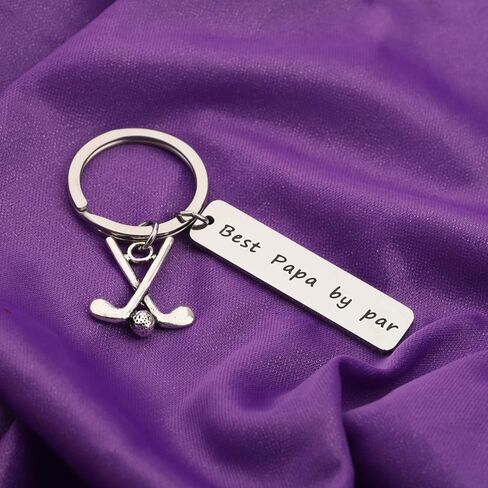 HOLLP Daddy Keyring Golf Gift for Fathers Day Dad Jewelry Golf Charm Father Keyring Best Daddy by Par Keychain in Kuwait