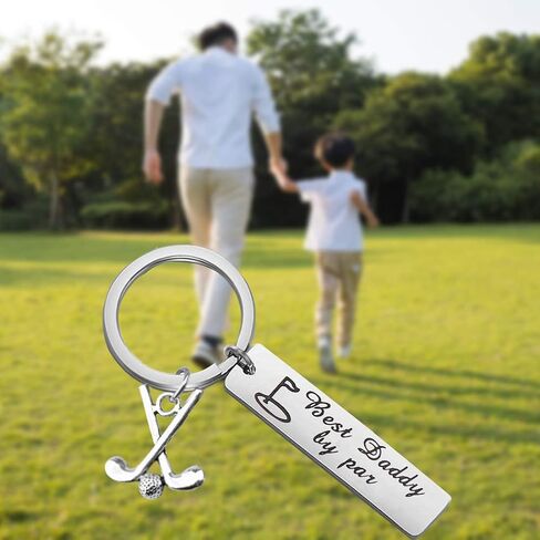 HOLLP Daddy Keyring Golf Gift for Fathers Day Dad Jewelry Golf Charm Father Keyring Best Daddy by Par Keychain in Kuwait