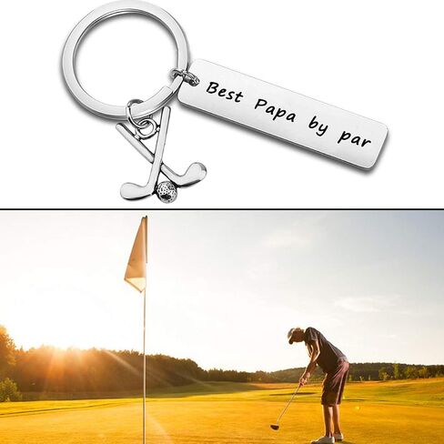 HOLLP Daddy Keyring Golf Gift for Fathers Day Dad Jewelry Golf Charm Father Keyring Best Daddy by Par Keychain in Kuwait
