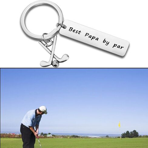 HOLLP Daddy Keyring Golf Gift for Fathers Day Dad Jewelry Golf Charm Father Keyring Best Daddy by Par Keychain in Kuwait