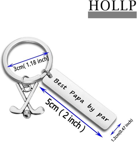 HOLLP Daddy Keyring Golf Gift for Fathers Day Dad Jewelry Golf Charm Father Keyring Best Daddy by Par Keychain in Kuwait
