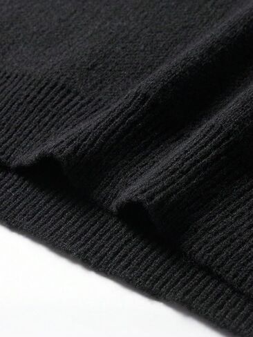 Floerns Men's Letter Print Long Sleeve Knit Wear Crewneck Pullover Sweaters in Kuwait