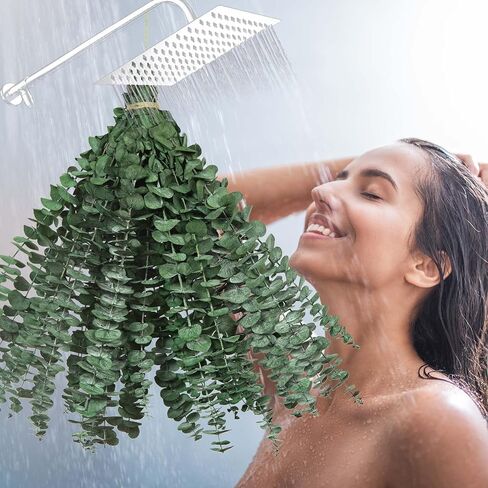 30 قطعة من سيقان الأوكالبتوس المجففة للاستحمام، 17 بوصة من أوراق الأوكالبتوس الطازجة الطبيعية فروع معلقة، حزمة نبات الأوكالبتوس الحية 9oz للحمام المنزلي والحمامات وديكور مزهرية حائط الزفاف، أساسيات الحمام in Kuwait