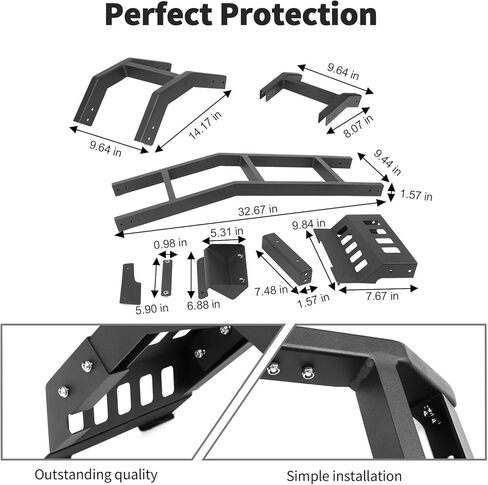 JWWY for 4Runner Tailgate Rear Door Ladder Rack Extension Holder Mounting Bracket Cargo Rack Fit for 2010-2024+ Toyota 4Runner Exterior Accessories,Black Alloy in Saudi Arabia