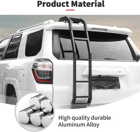 JWWY for 4Runner Tailgate Rear Door Ladder Rack Extension Holder Mounting Bracket Cargo Rack Fit for 2010-2024+ Toyota 4Runner Exterior Accessories,Black Alloy in Saudi Arabia