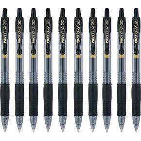 Pilot G2 Retractable Gel Ink Roller Ball Pens, Bold Point Black 10-PACK(31237)
