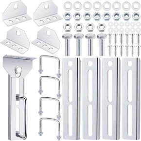 8" Top Bunk Bracket Kit Boat Trailer Bunk Brackets Trailer Swivel Bracket Trailer Top Bunk Bolster Boards Sets with Hardware for Ski Fishing Sailboat 2 x 3 Boat Trailer Crossmember