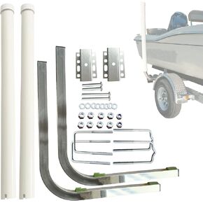 دليل مقطورة القارب مقاس 40 بوصة، دليل عمود المقطورة من الفولاذ المقاوم للصدأ 2 × 316 لتر لمكافحة تآكل مياه البحر، 2 × قضبان دليل مقطورة أنبوبية UPVC، بما في ذلك الأجهزة الكاملة، للقوارب وزوارق الكاياك والزوارق وقوارب الصيد وقوارب التزلج in Kuwait