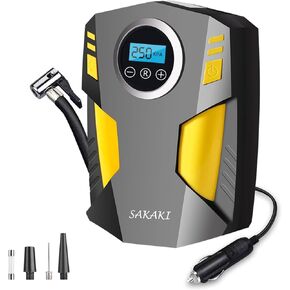 Air Compressor Tire Inflator Portable 12V DC Digital Electric Car Air Pump 150 PSI, Preset Tire Pressure Auto Shutoff for Sedan SUV Tyres, Bicycles, Other Inflatables Blue