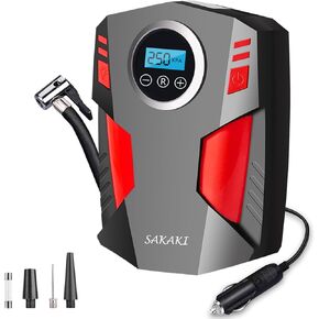 Air Compressor Tire Inflator Portable 12V DC Digital Electric Car Air Pump 150 PSI, Preset Tire Pressure Auto Shutoff for Sedan SUV Tyres, Bicycles, Other Inflatables Blue