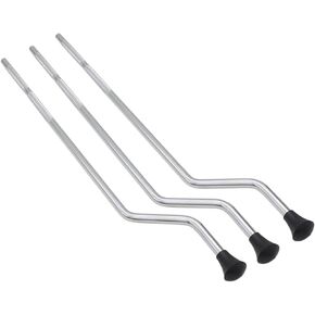 WHAMVOX 3pcs Drum Legs Support Metal Floor Tom Legs Floor Roller Silver Accessories Drum Accessories Drum Stands Replacement Creative Drum Leg Stand Leg for Drum Double Layer Drum Kit Pack