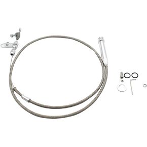 1 Set SHLPDFM Silver Transmission Kick Down Cable 700R4 Stainless Braided Detent Wire Fits For GM Chevy Oldsmobile Pontiac Buick 6051