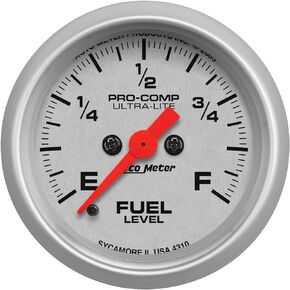 Auto Meter 4310 Ultra-Lite Electric Programmable Fuel Level Gauge