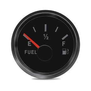 Black Boat Fuel Level Gauge 73-10 ohms (Empty-Full) for Marine Car RV Yacht Motorcycle Automotive, 52mm 9-32VDC