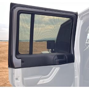 ROMASO Window Shade for Jeep Wrangler,Window Screen Curtains for Jeep Wrangler TJ JK JL & Gladiator JT,Rear Blackout Car Window Screens for Camping(2Pack)