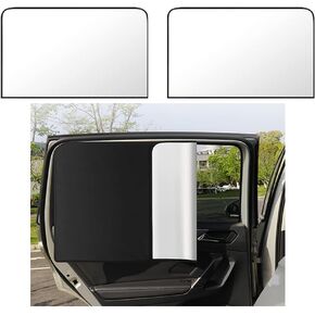 2PCS Foldable Magnetic Car Window Shade - Full Blackout for UV Block&Privacy Protection - Car Window Covers for Sleeping in Car - Universal SUV,Truck,Car Privacy Shades (Rear window-2pcs)