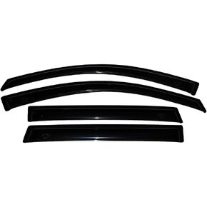 Window Visor Compatible with 2001-2007 Toyota Sequoia, Slim Style Acrylic Smoke Tinted 4PCS Sun Rain Shade Guard Wind Vent Air Deflector by IKON MOTORSPORTS, 2002 2003 2004 2005 2006