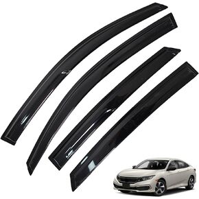 4-Pack Window Visor Rain Guard Vent Shade Deflectors Replacement for 2016-2020 Civic Sedan 4-Door