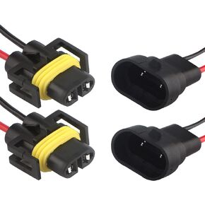 H8 H11 880 881 Male Socket Adapter Connector Wiring Harness&Female Adapter Wiring Harness Sockets Wire Compatible with Headlights or Fog Lights 2Set