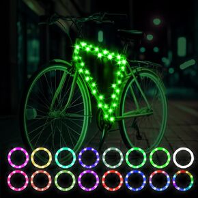 Bike Frame Light, GOSLMYY LED Bike Lights RGB Waterproof Strip Light, Remote Control Bicycle Light, 16 Color Change Ultra Bright Frame Light Keeps Your Ride Fun and Safe at Night Gift for Kids