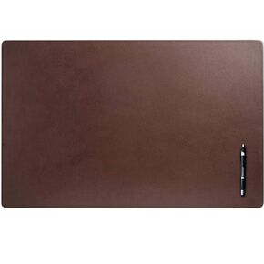 Dacasso Classic Leather Mat Desk pad, 34" x 20", Chocolate Brown
