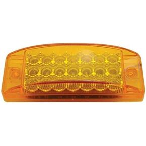 United Pacific 38256 21 LED Reflector Rectangular Light (Clearance/Marker) - Amber LED/Amber Lens