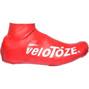 veloToze Short 2.0 Shoe Cover for Road Cycling Shoes - Waterproof, Windproof Overshoes for Bike Rides in Spring, Fall, Rainy, Cold Weather - Bright Colors Make Road Biking Trips Safer