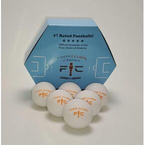 Foos Clubs Foosballs - Professional Tournament Quality Balls - Great for Schools, Home Play, and Rec Centers - Set of 6 Foosball Balls.
