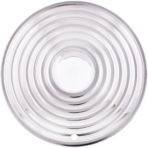 United Pacific SBC01-15 Triple Chrome Plated 15-inch Starburst Hubcaps, Retro Starburst Ripple Style – ONE Set (Pack of 4)