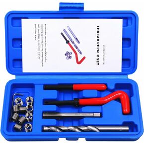 BestsQ 15pcs Thread Repair Kit M10 x 1.0mm Metric Thread Repair Insert Kit Compatible Hand Tool Set for Auto Repairing (M10-1.0)