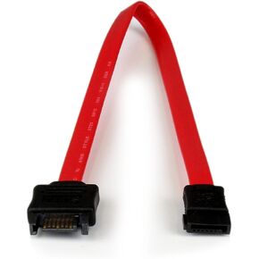 StarTech.com 0.3m SATA Extension Cable - 30cm 7 pin SATA Extension - 7 pin SATA Extension Cable - 7 pin SATA Extension cord, Red, 1 Count (Pack of 1)