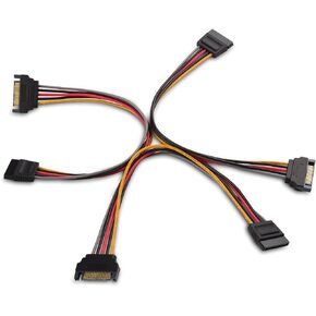 Cable Matters 3-Pack 15 Pin SATA Power Extension Cable 8 Inches, SATA Power Cable, Hard Drive Power Cable, SSD Power Cable