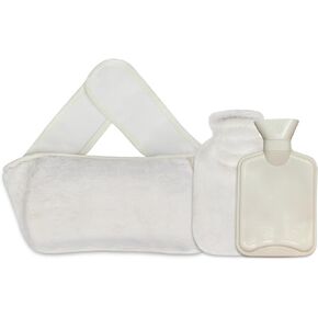 Hot Water Bottle Rubber Hot Water Bottle, with a Soft Waist Cover, Suitable for Neck, Shoulders, Back, Hands, Legs, and Waist for Warmth