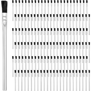 Mifoci 144 Pcs Acid Brush Bulk Boar Hair Acid Flux Brushes Epoxy Wood Glue Brush Metal Tubular Handle Disposable Glue Brushes for Woodworking Soldering Crafting Home(3/8 Inch Wide)