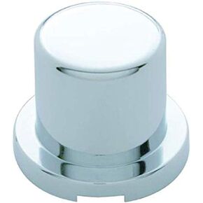 United Pacific Chrome Plastic Flat Top Nut Cover - Push-On (10 Pack), Various Sizes