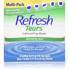قطرات مرطبة للعين Refresh Tears (4 × 0.5 أونصة سائلة و1 × 0.17 أونصة سائلة. زجاجات) in Kuwait