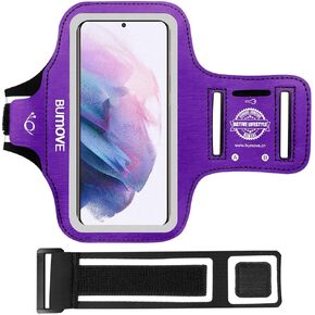 Phone Running Armband for Samsung Galaxy S24+/S23+/S22+, S20 FE/S21 FE, S24 Plus, S23 Plus Gym Workouts Sports Arm Band, with Card Holder (Black)