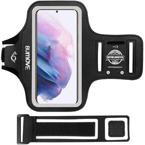 Phone Running Armband for Samsung Galaxy S24+/S23+/S22+, S20 FE/S21 FE, S24 Plus, S23 Plus Gym Workouts Sports Arm Band, with Card Holder (Black)