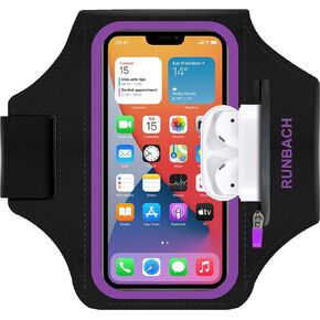 Armband for Samsung Galaxy S24/S23/S22/S21/S20/S10/S9/S8,Galaxy A01/A8/A10e/A20e/A41/M01/Xcover 5,Water Resistant Sport Armband with Zipper Slot for Galaxy Buds and Car Key (Black)