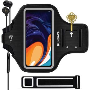 Running Armband for Samsung Galaxy A70/A60/A51/A50/A32/A30/A20/A10E/A10/A9/A9 Pro/M11/M21/M31,Sweatproof Running Exercise Bag for Samsung Phone Black