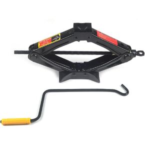 Fasmov Scissor Jack, Heavy Duty Lifting Jack, Lift Wind Up Tools, for/SUV/MPV Tyre Repair Changing Tool, 1.5 Ton (3,000 lb) Capacity, Black