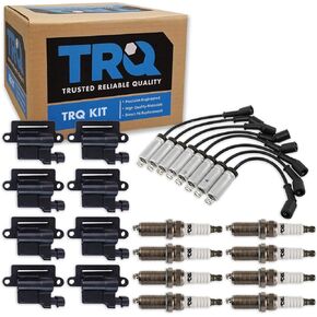 TRQ Ignition Coils Wires & Spark Plugs Kit Fits 02-05 Cadillac 99-07 Chevrolet